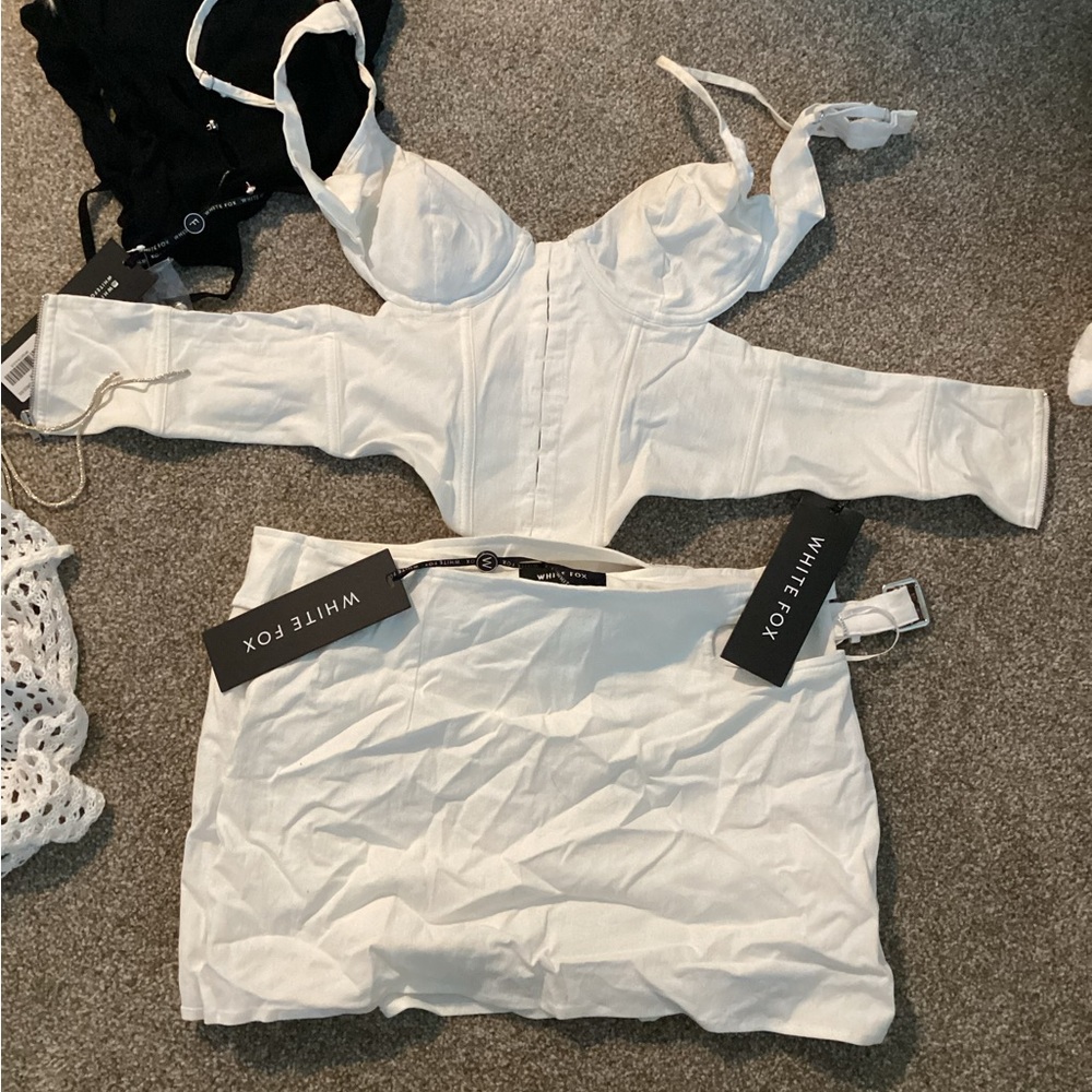 Brand new white fox set